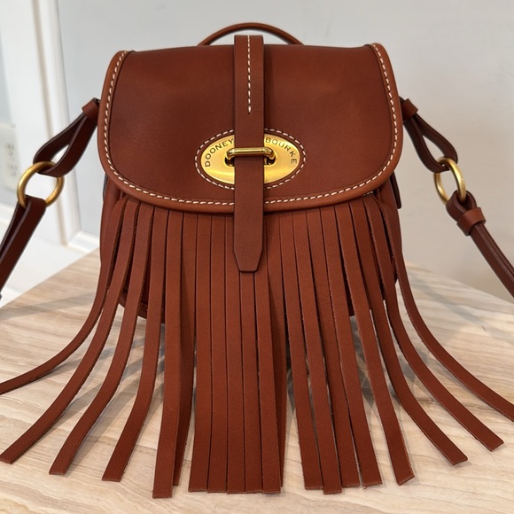Dooney & Bourke Bag Lulu Fiona Fringe Crossbody - Picture 4 of 17